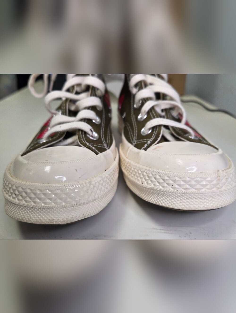 Comme des Garçons Play x Converse Chuck 70 Top High Multi Heart Womens Sz 7 - Picture 3 of 15